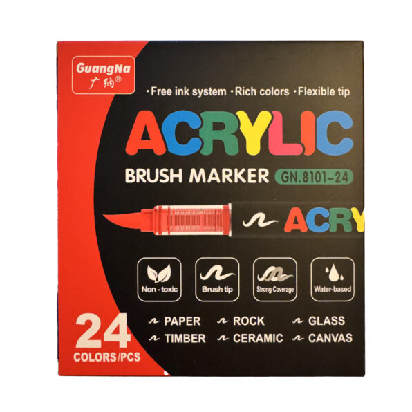 Acrylic brush art markers 24 - Afbeelding 2