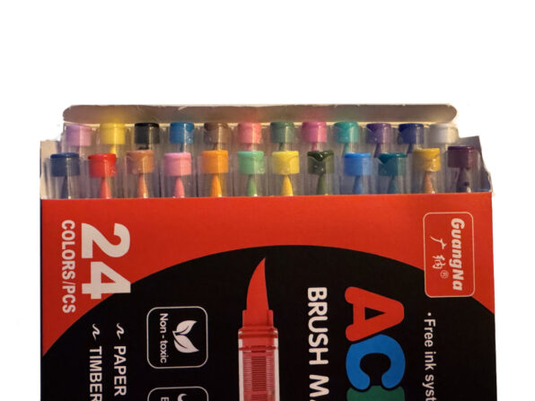 Acrylic brush art markers 24 - Afbeelding 3