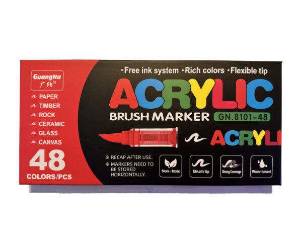 Acrylic brush art markers 48 - Afbeelding 2