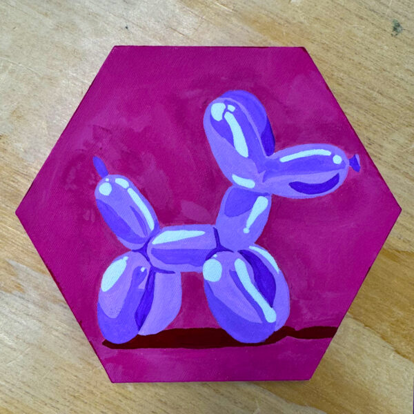 Voorbedrukt canvas "Ballonhondje"